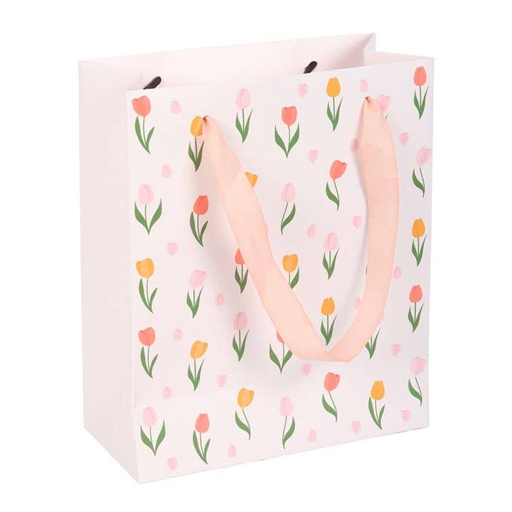 Tulip Print Spring and Mother's Day Gift Bag