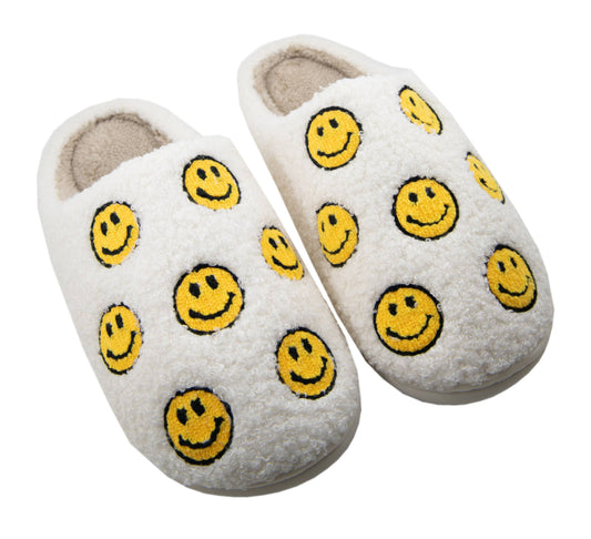 Happy Face ALL OVER Sherpa Slippers