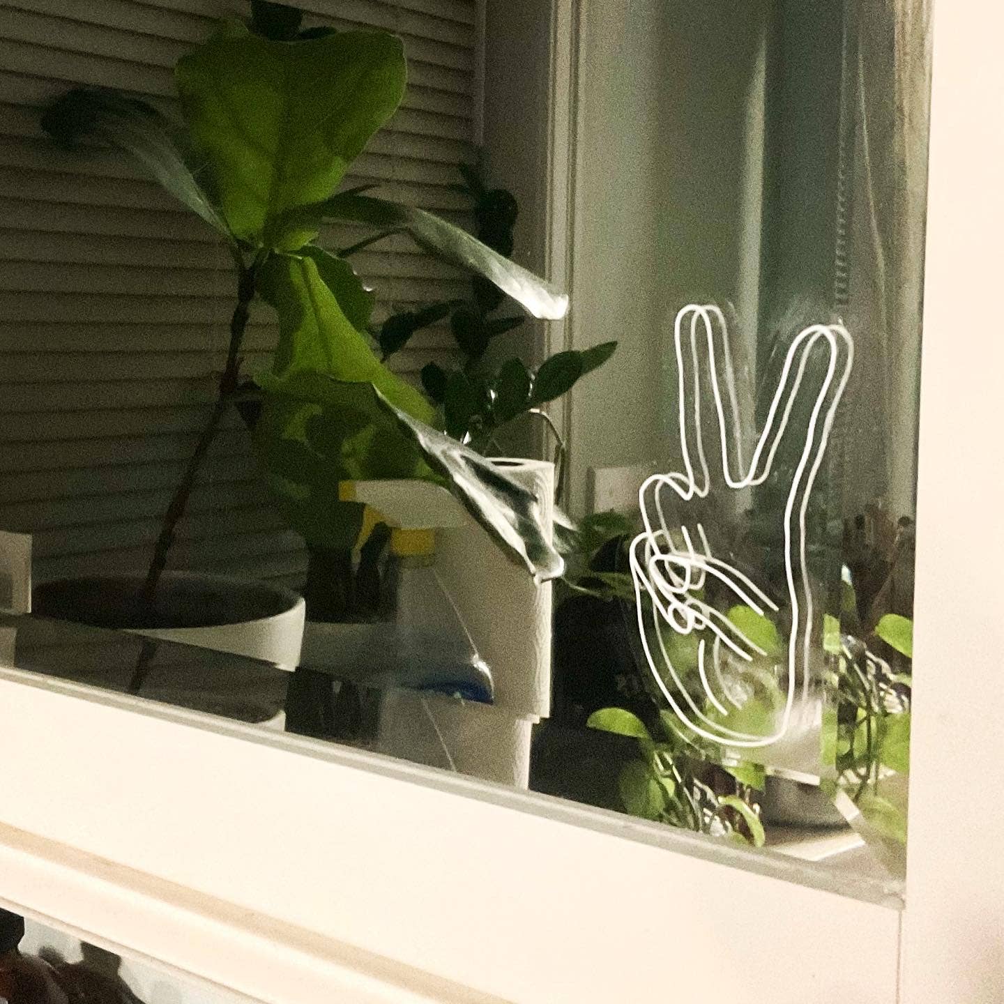 Peace Sign Mirror Decal