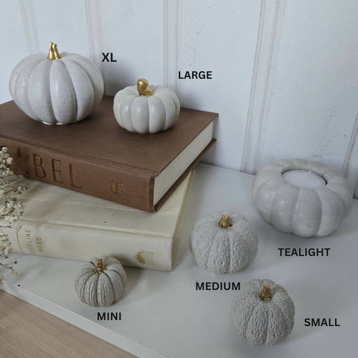 Pumpkin Decor- White