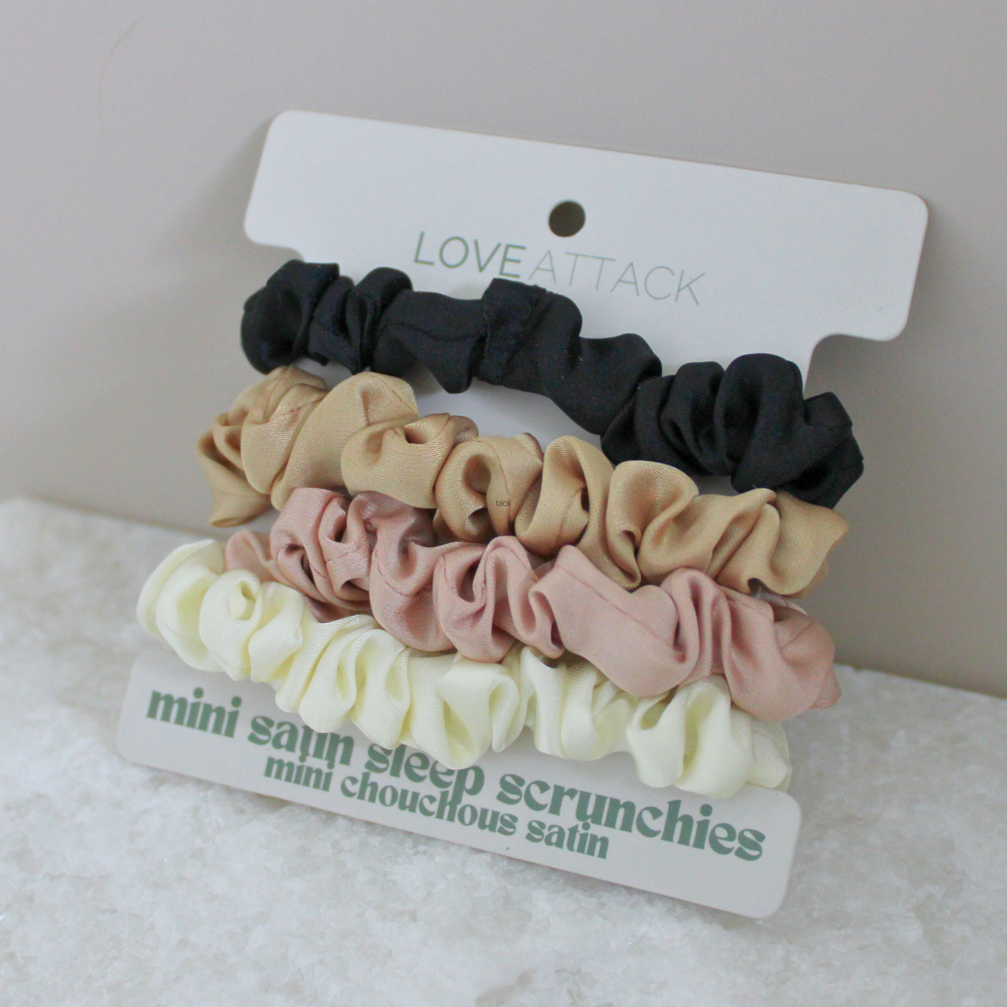 Mini Satin Sleep Scrunchies - 4 Pack