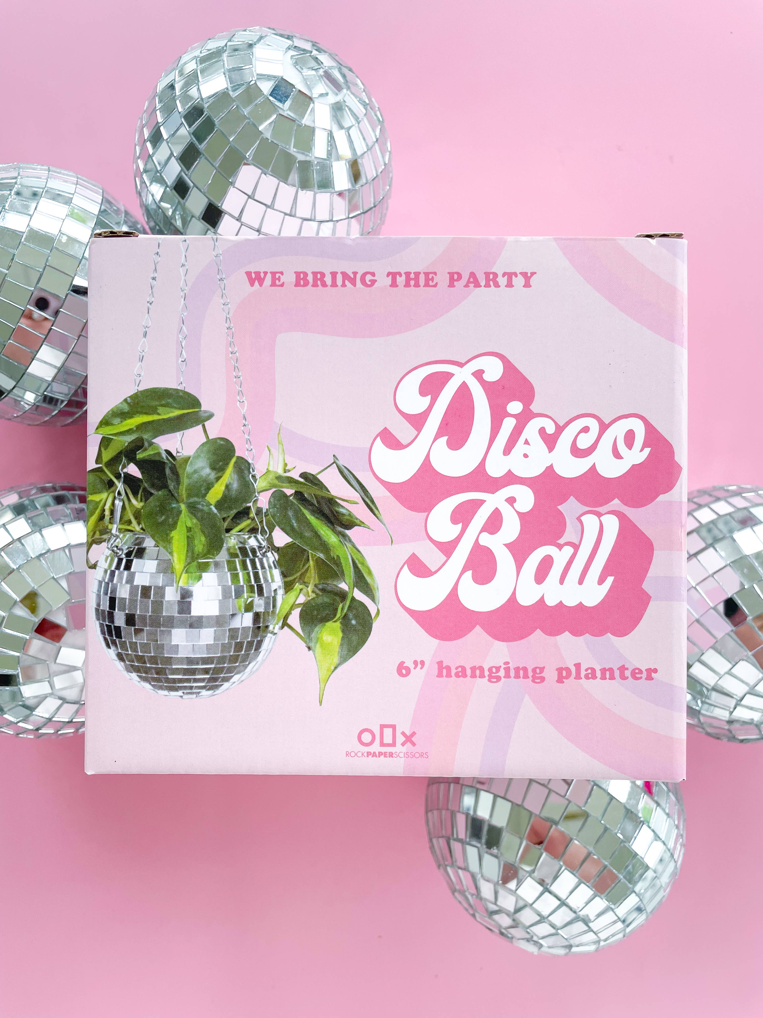 Disco Ball 6" Hanging Planter
