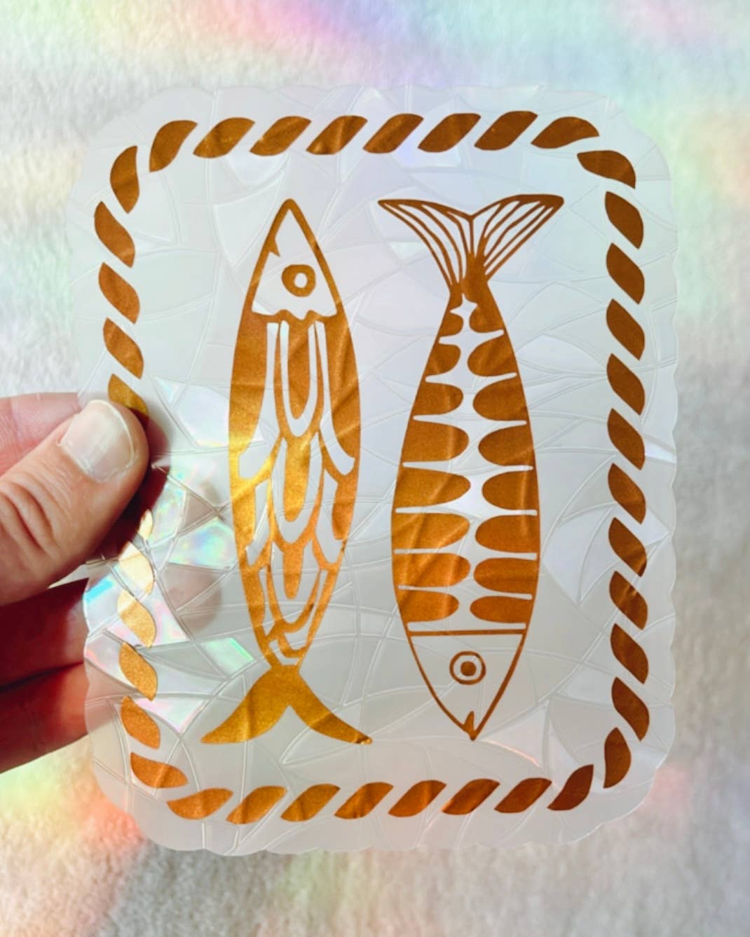 Sardines Suncatcher | Nautical Window Cling | Coastal Gift
