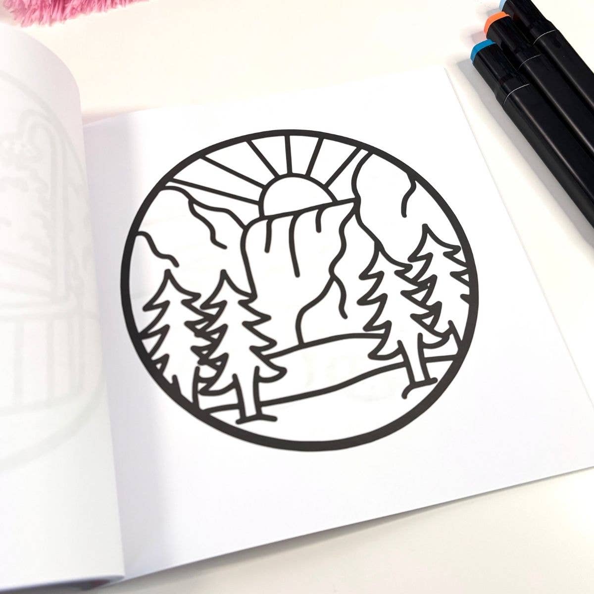 Calming Scence Bold & Simple Coloring Book