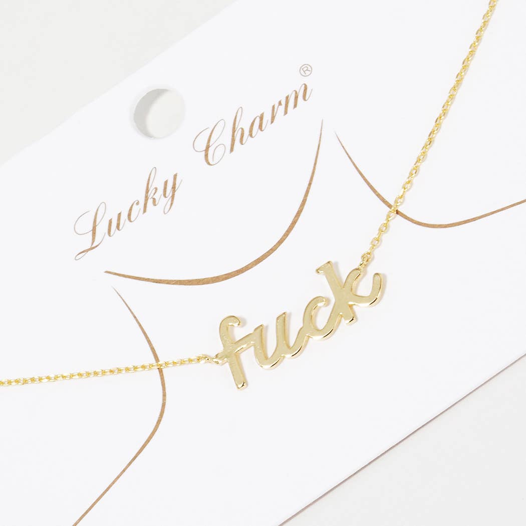 Gold-Dipped FUCK Necklaces