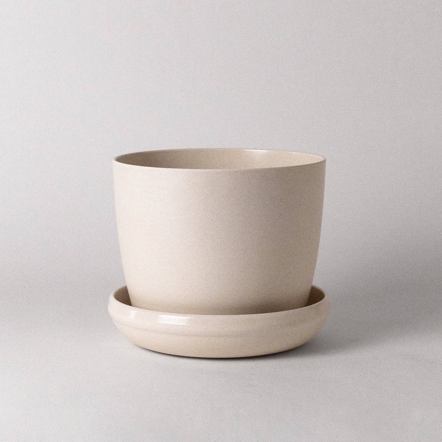 7" Bamboo Fibre Planter Pot (White)