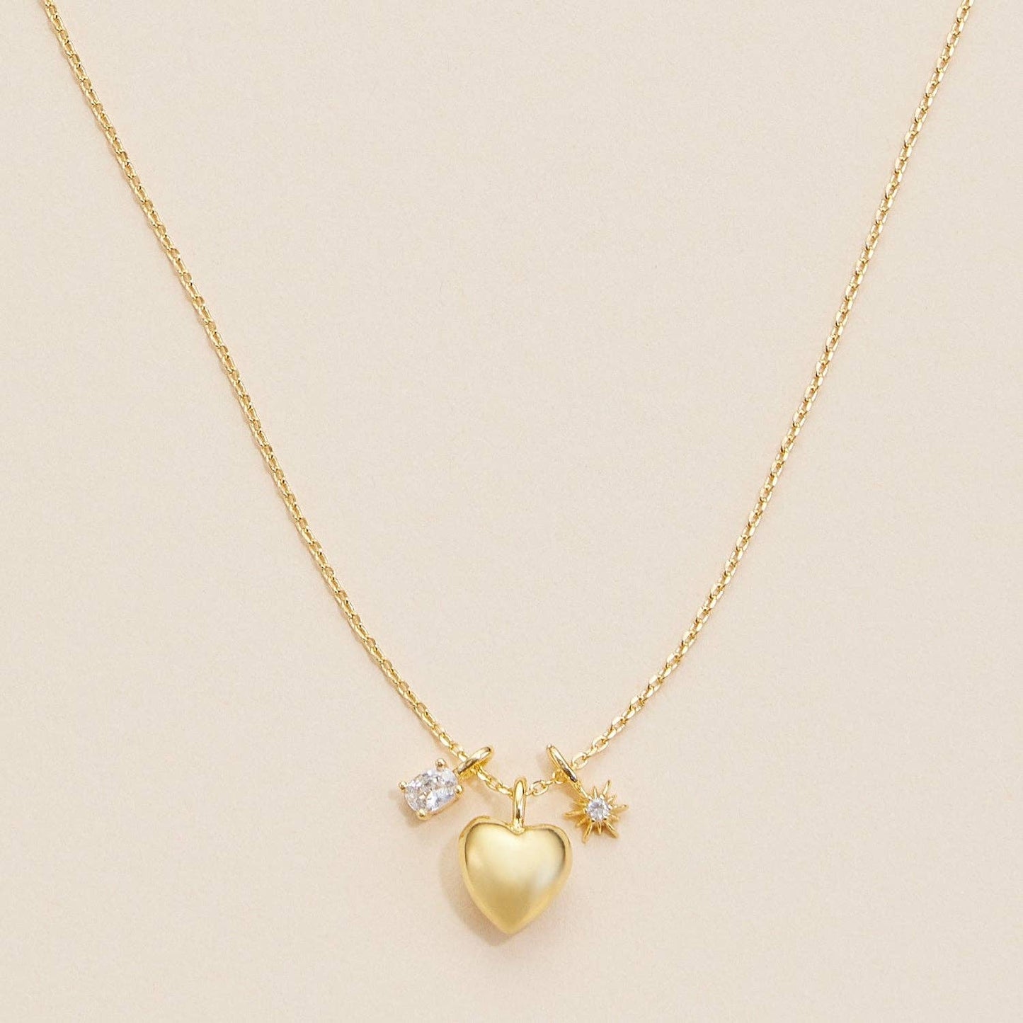 Heart & Charm Trio Necklace