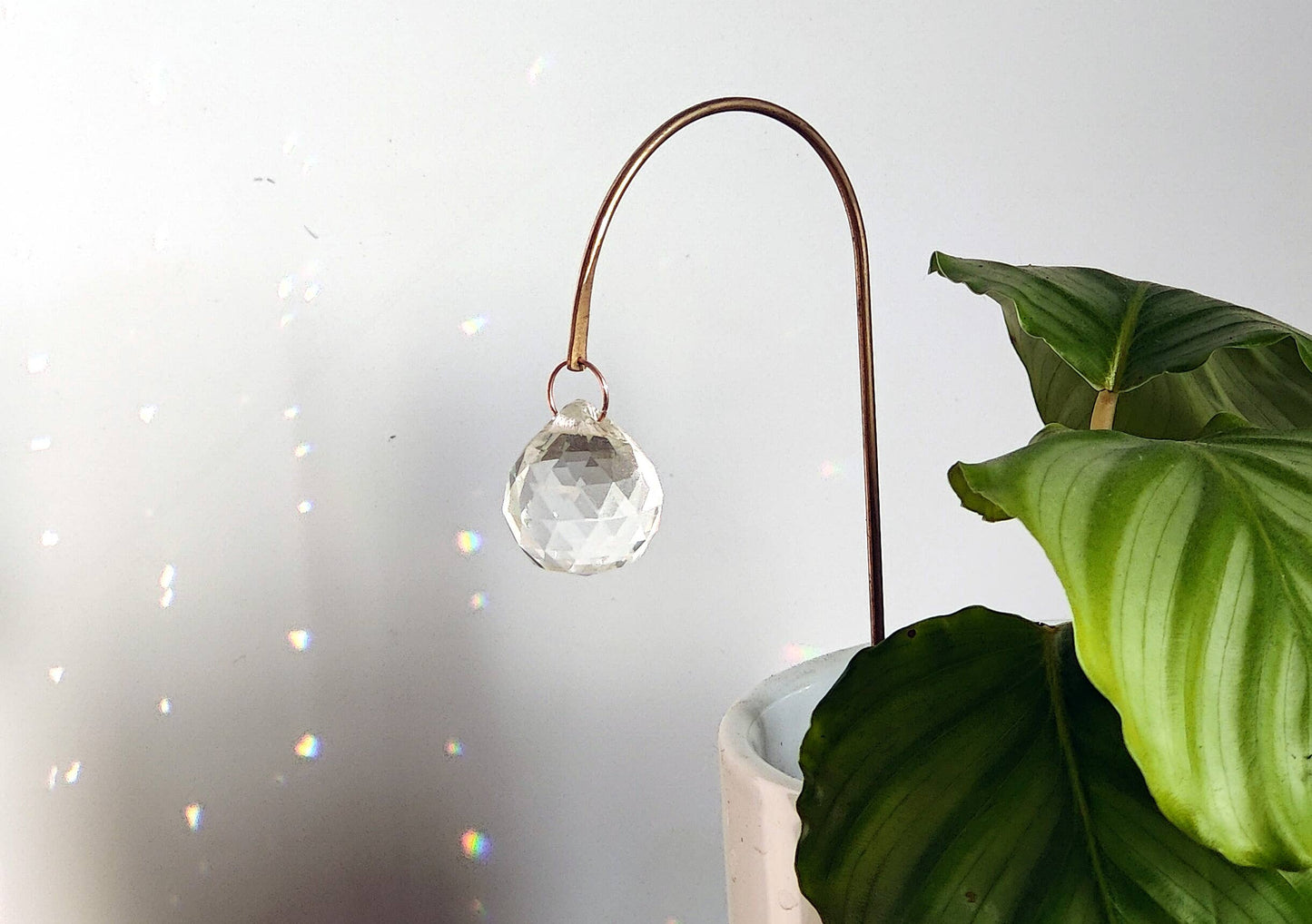 DROP brass and glass crystal suncatcher