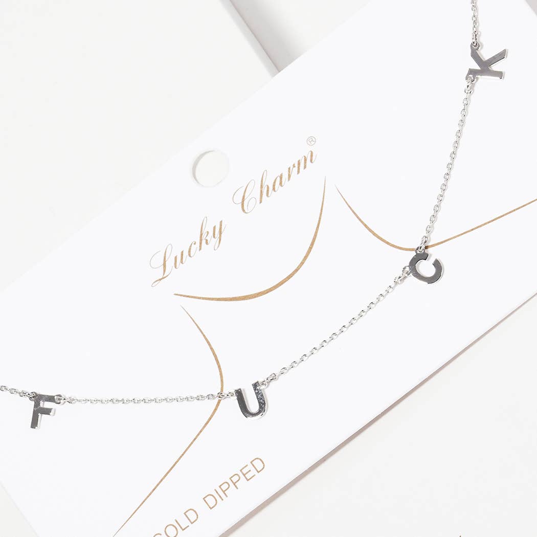 Gold-Dipped FUCK Necklaces