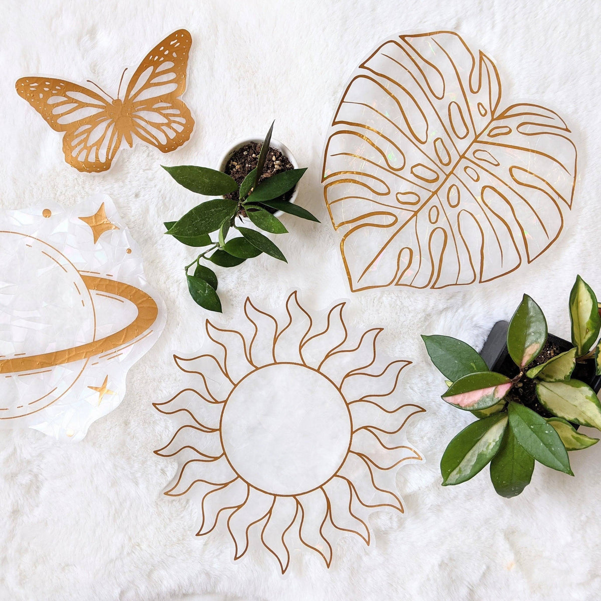 Saturn Suncatcher | Planet Window Cling | Nursery Decor