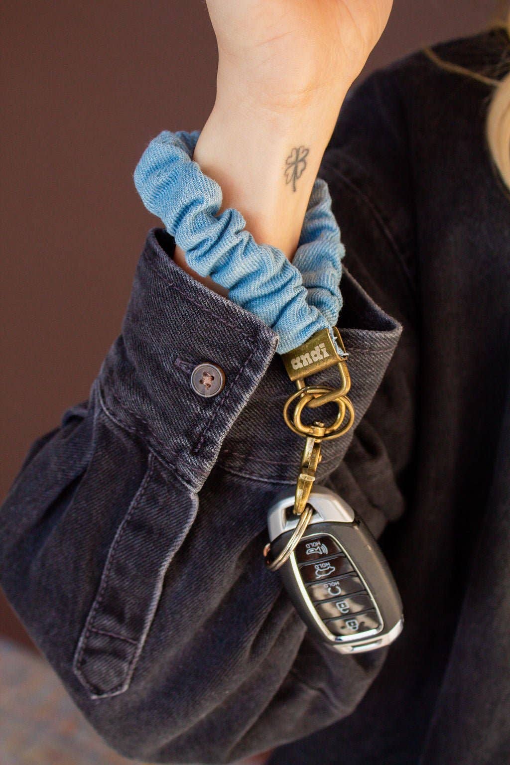 Baby Blue Jean Keychain
