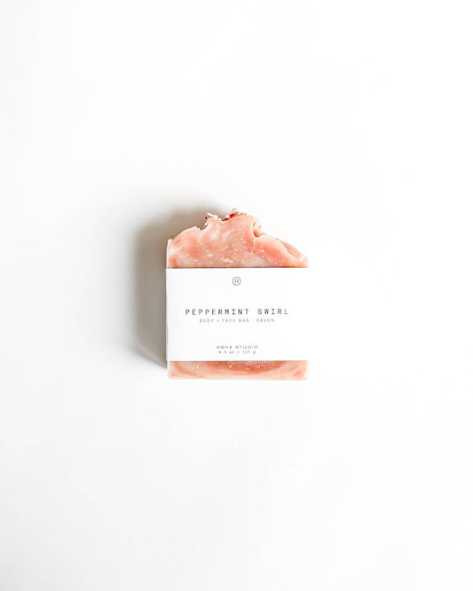 Peppermint Swirl Body + Face Bar