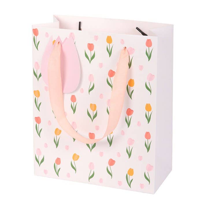 Tulip Print Spring and Mother's Day Gift Bag