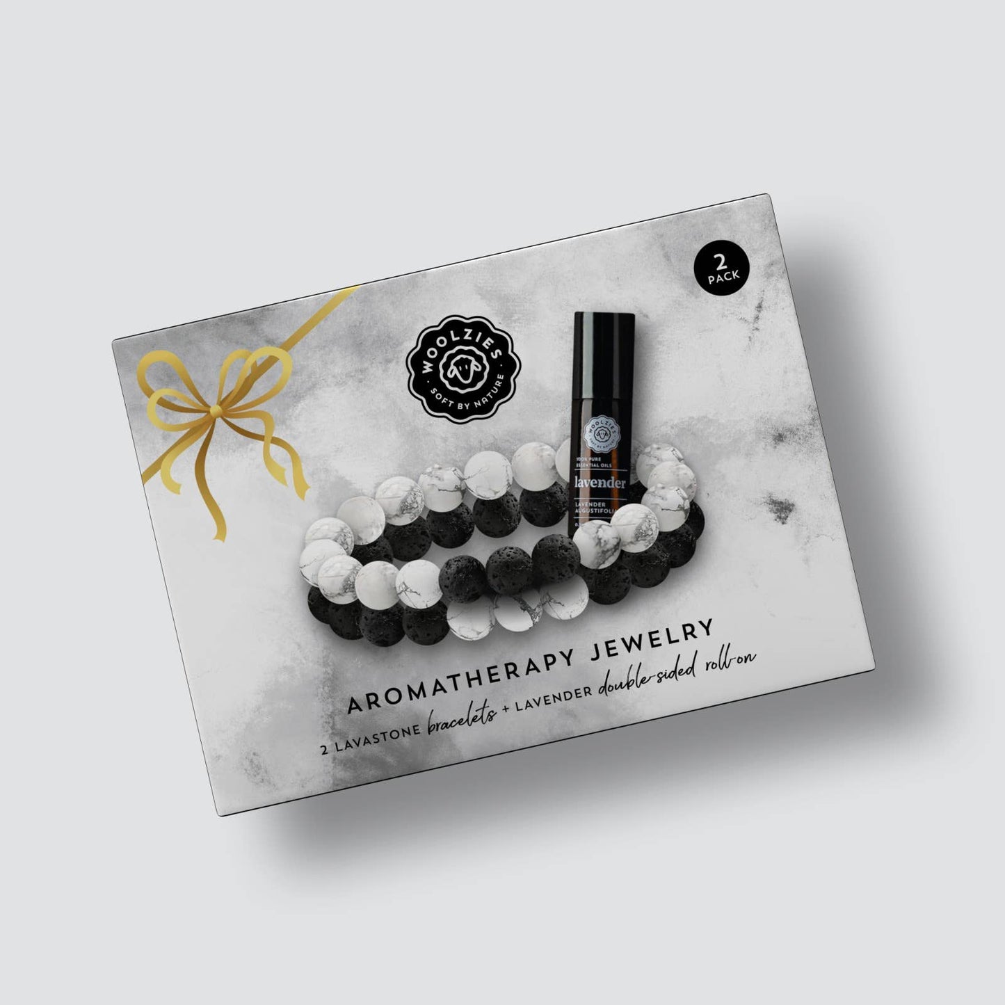 Aromatherapy  Lavastone Bracelet Set 2 BRACELETS ONE ROLL ON
