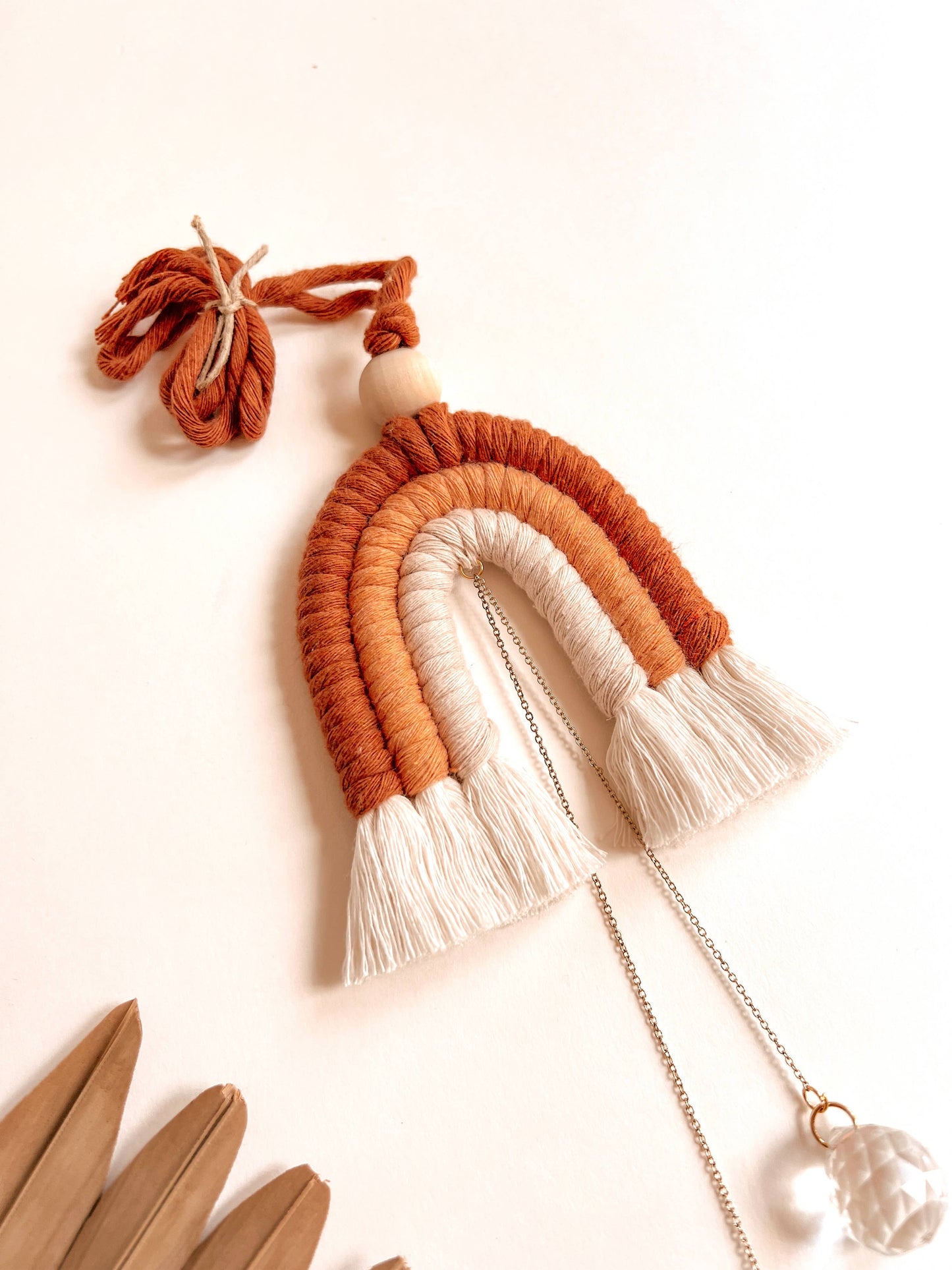 Macrame Suncatcher Rainbow | Window Hanging Light Catcher