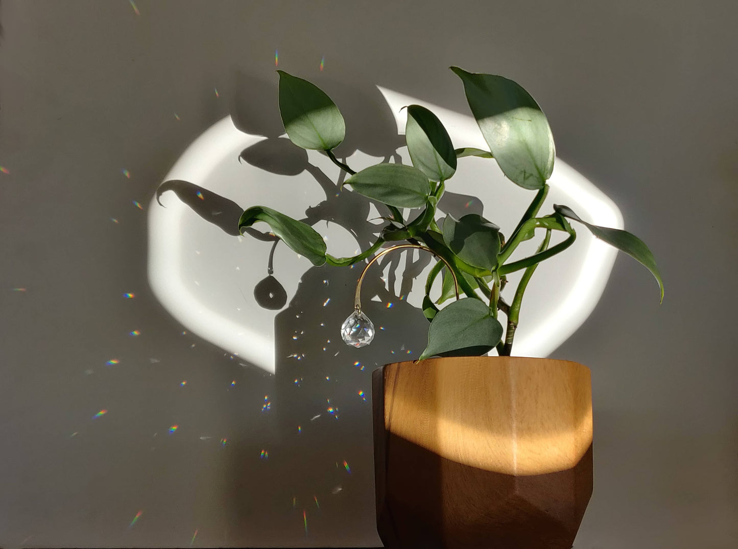 DROP brass and glass crystal suncatcher