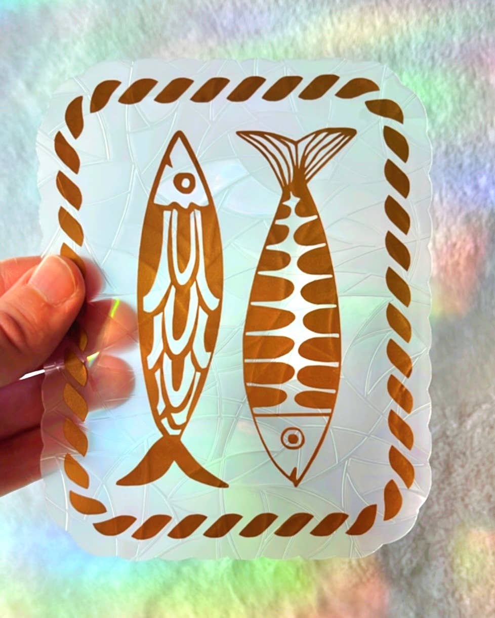 Sardines Suncatcher | Nautical Window Cling | Coastal Gift