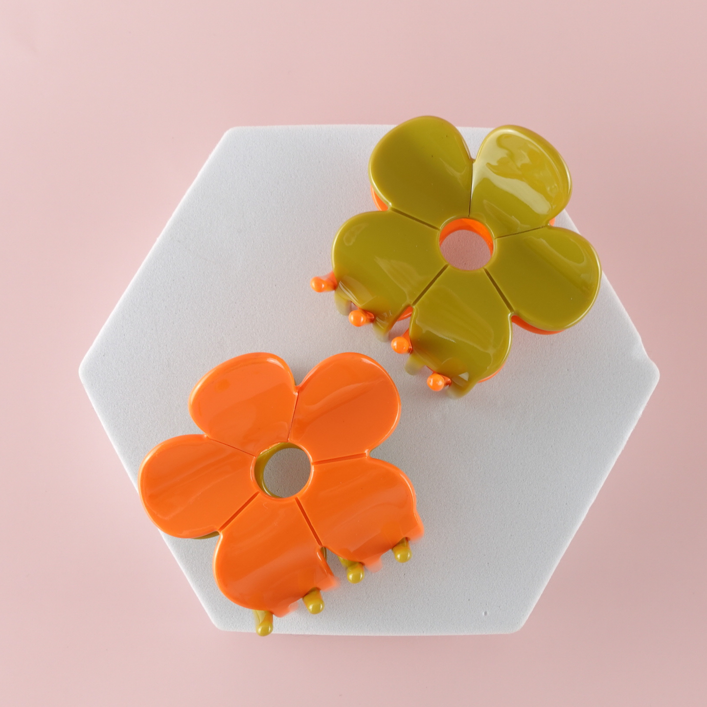 Hanami Cellulose Acetate Flower Hair Claw Clips