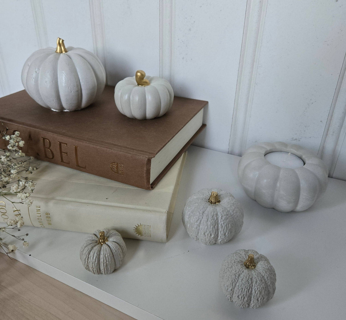 Pumpkin Decor- White
