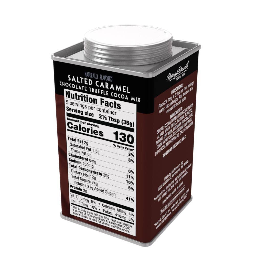 H&D® Truffle Cocoa - Salted Caramel Chocolate (6.25oz Tins)