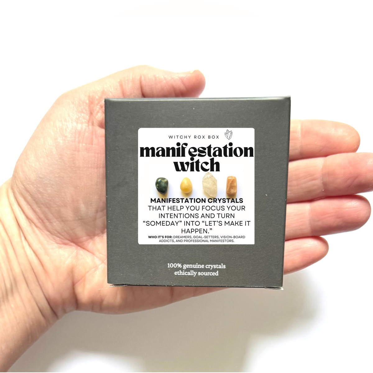 Witchy X Crystal Energy Sets - little magic crystal sets for protecting your peace, calling in love, or manifesting money