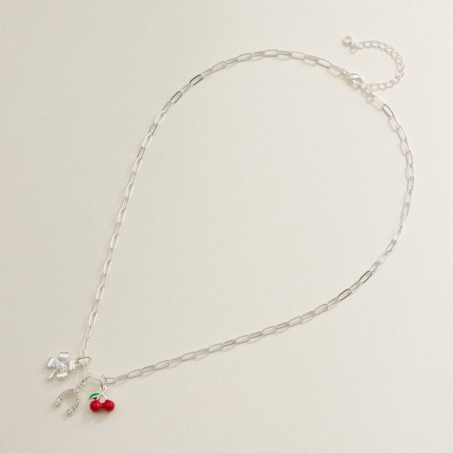 Lucky Charm Trio Necklace - 18K Gold