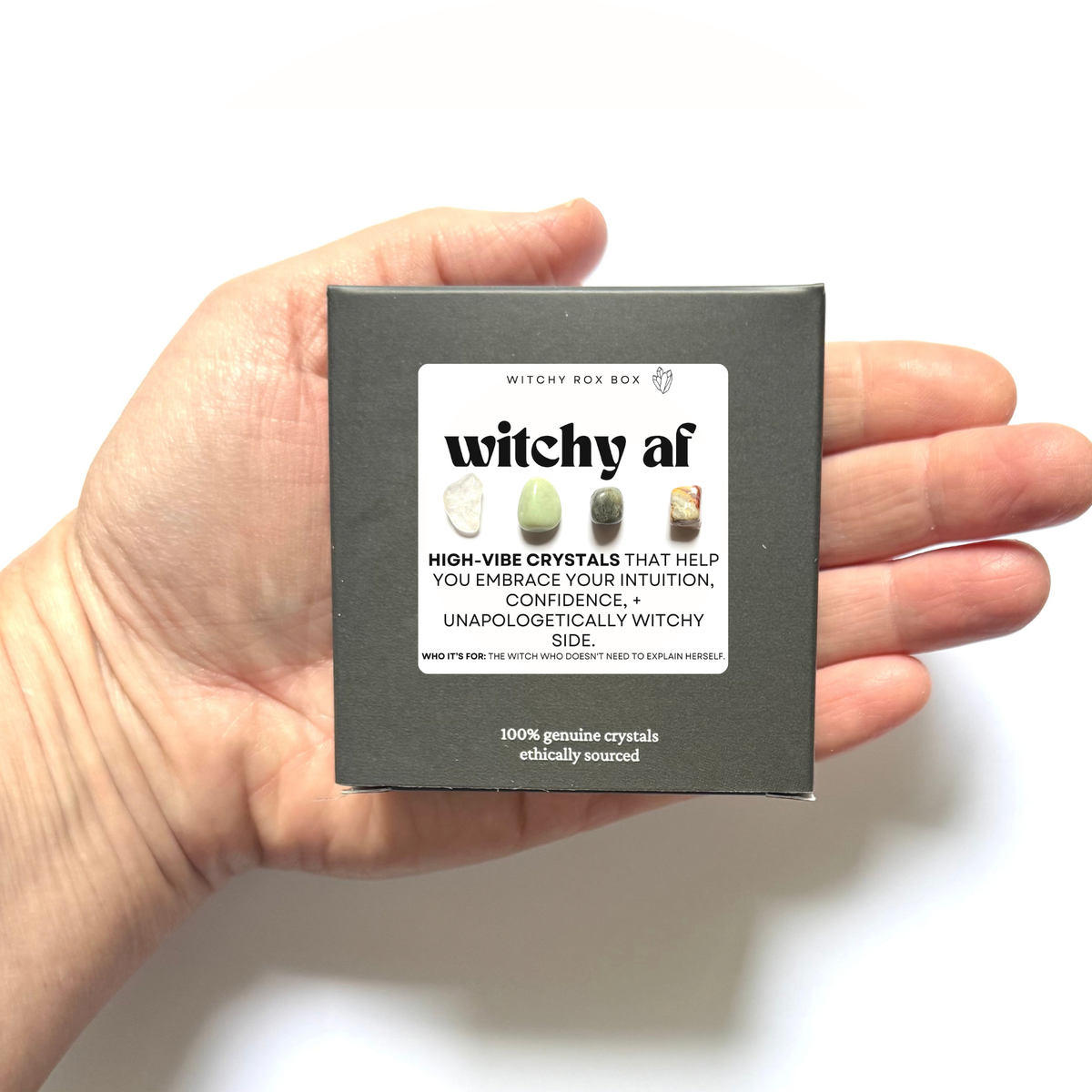 Witchy X Crystal Energy Sets - little magic crystal sets for protecting your peace, calling in love, or manifesting money
