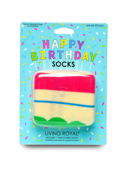 Crew Socks - Cake - "It's My Birthday" - Cream