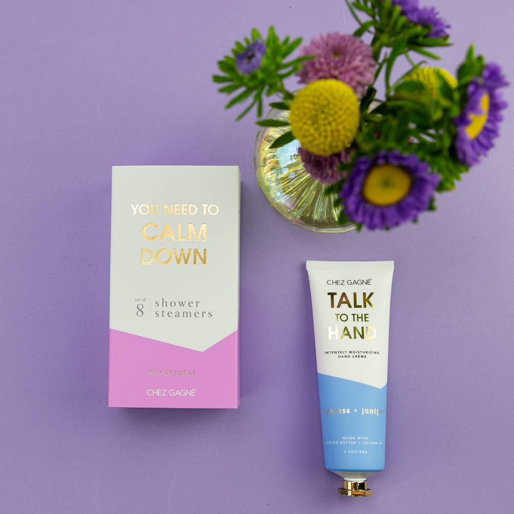 Talk to the Hand - Funny Hand Cream Gift, Cypress + Juniper