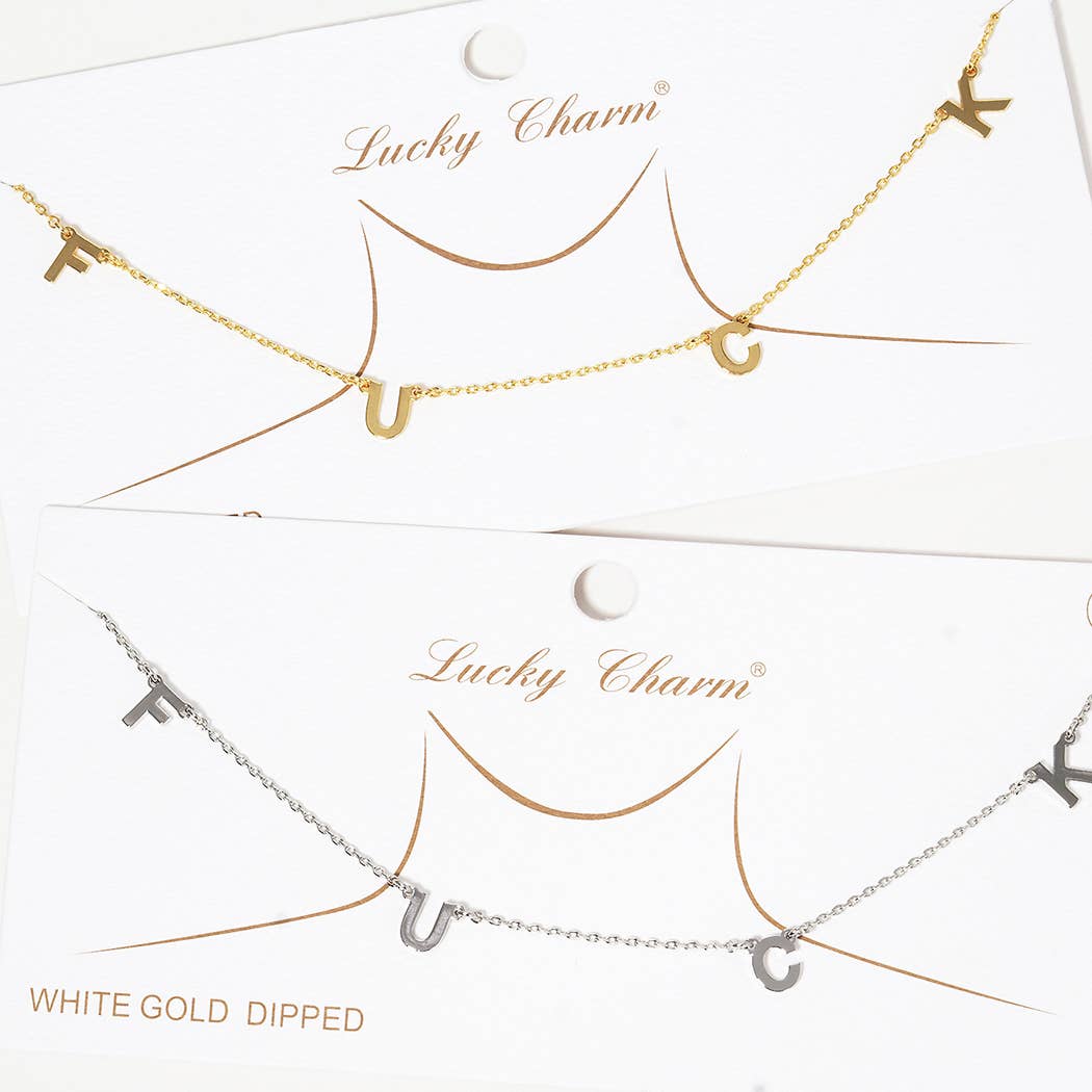 Gold-Dipped FUCK Necklaces