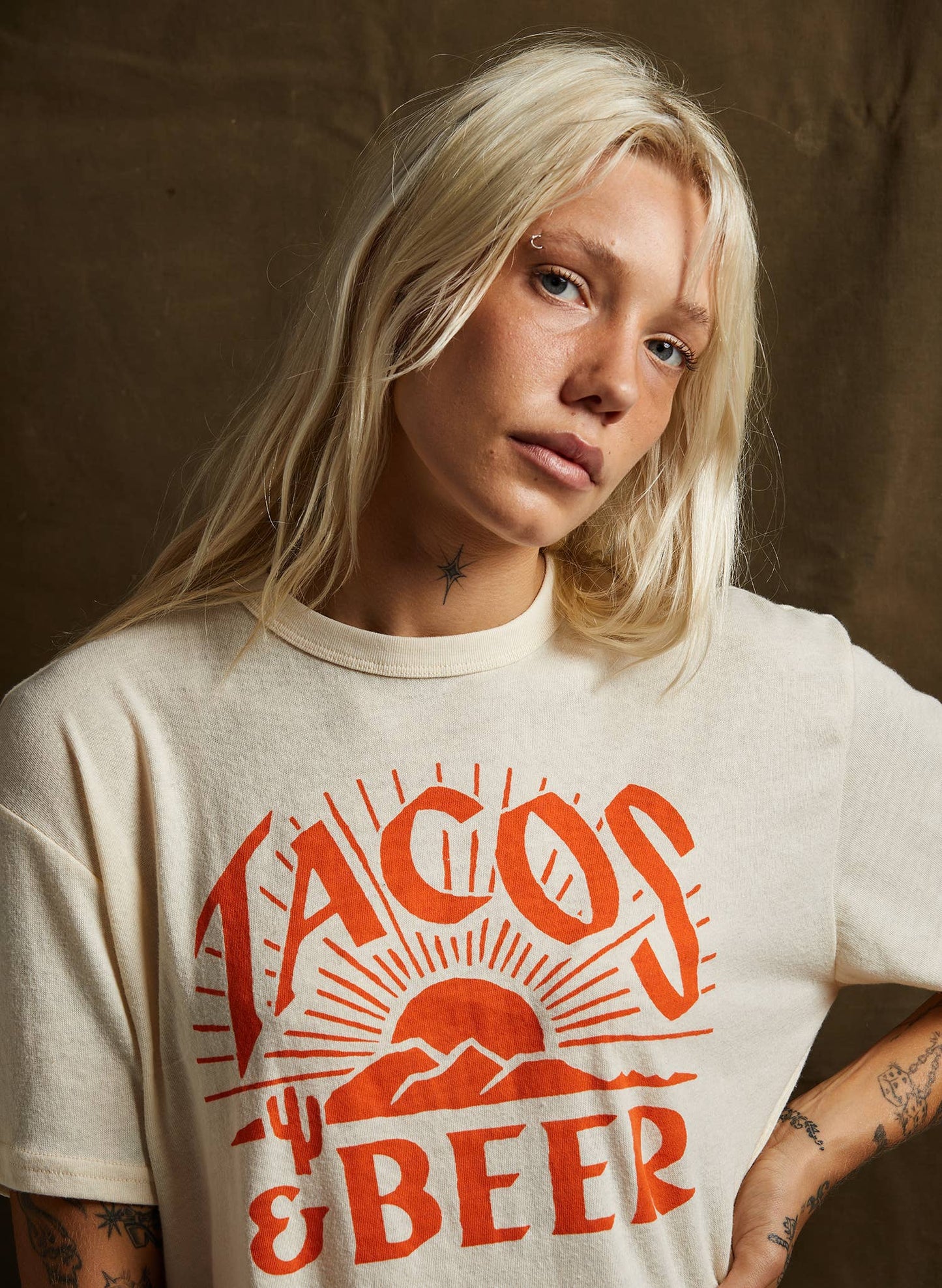 Tacos & Beer Western Vintage Style Tee for Men & Women