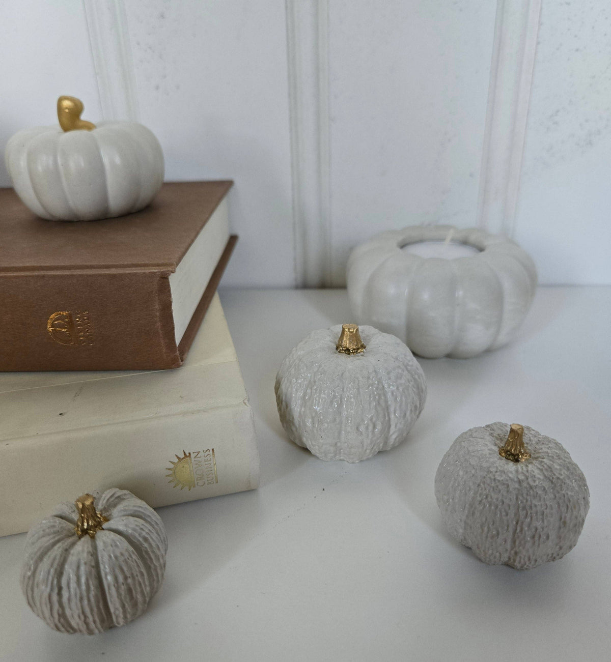Pumpkin Decor- White
