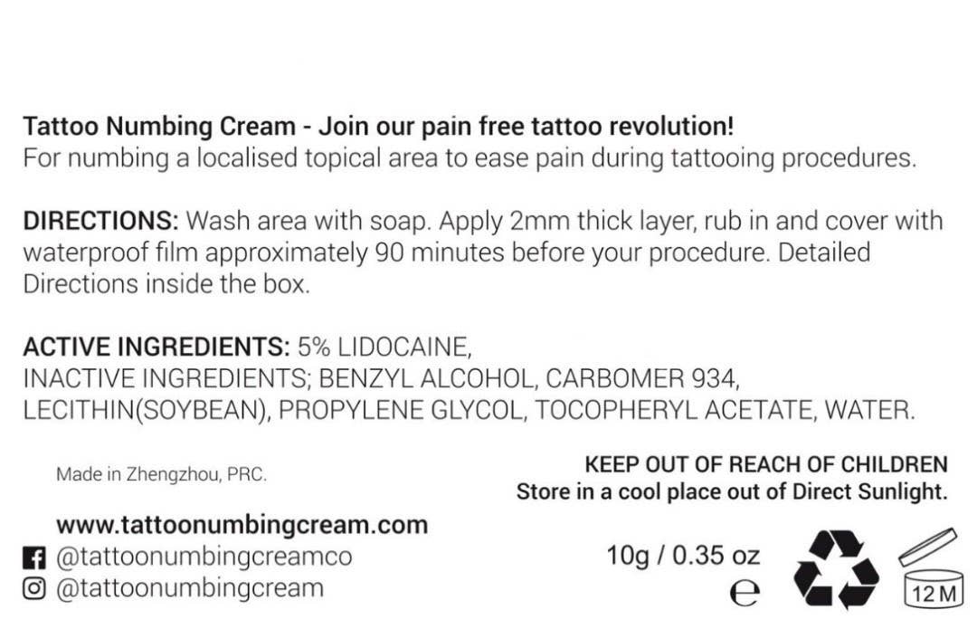 Tattoo Numbing Cream