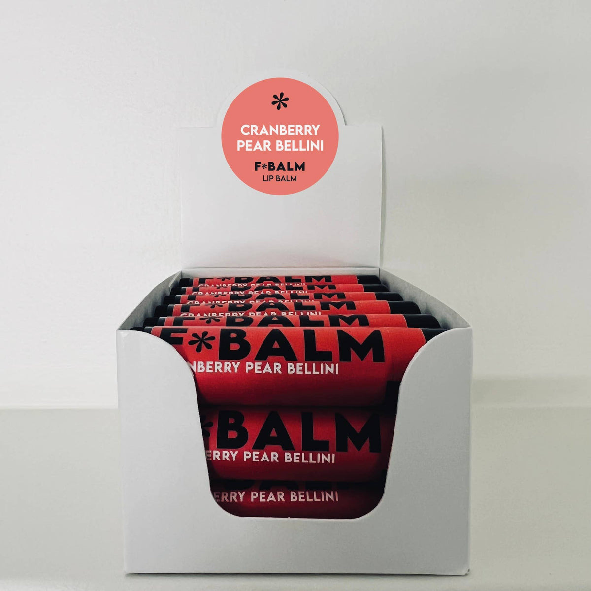18-CASE PACK Cranberry Pear Bellini Flavoured Lip Balm