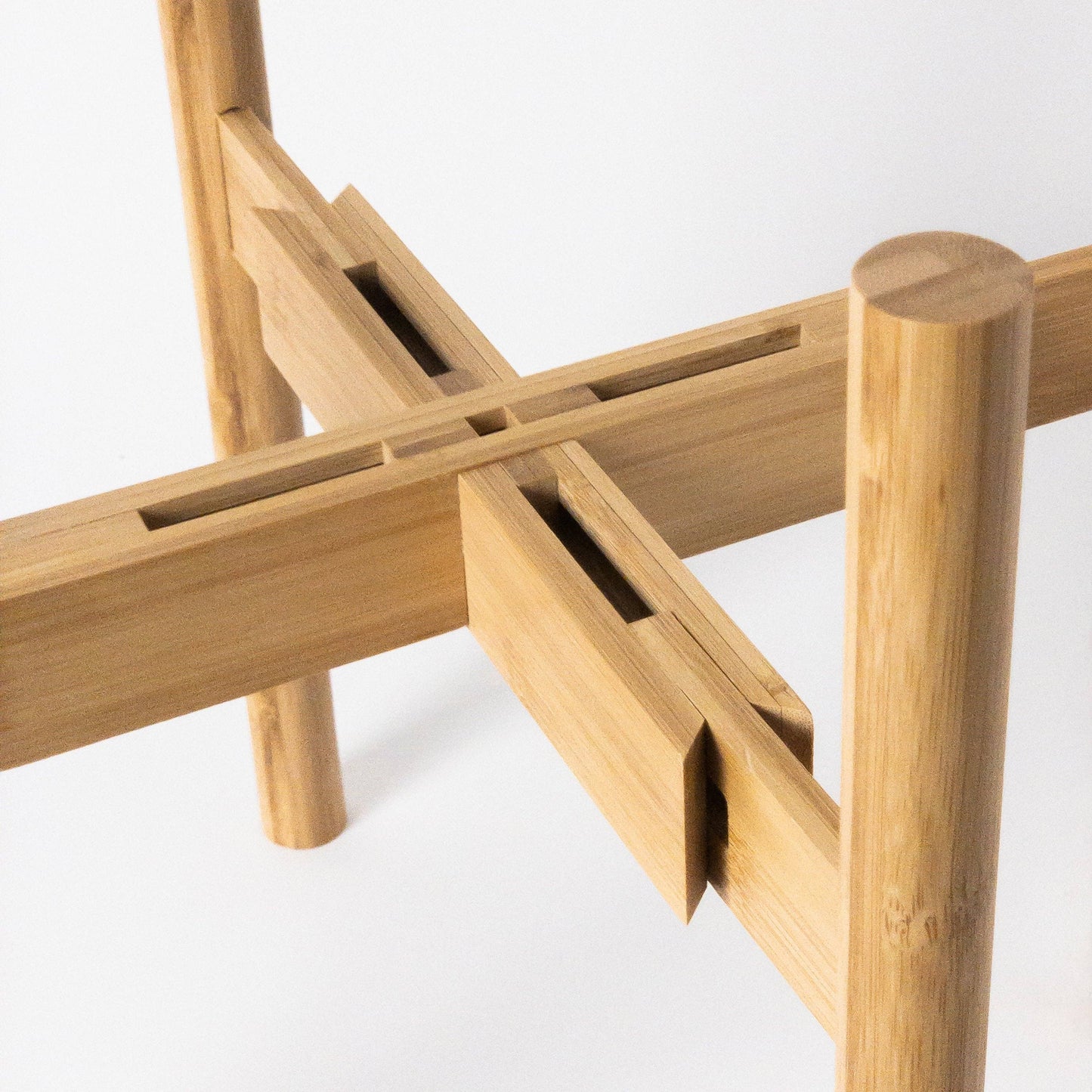 Two Set | 9" Signature Stone Planter & Bamboo Stand