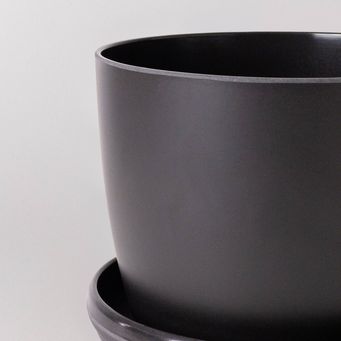 7" Bamboo Fibre Planter Pot (Black)