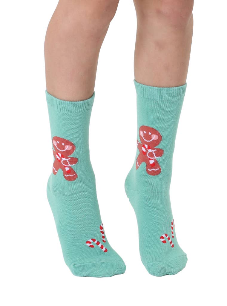 3D Packaged Crew Socks - Kids - Holiday - Gingerbread Man