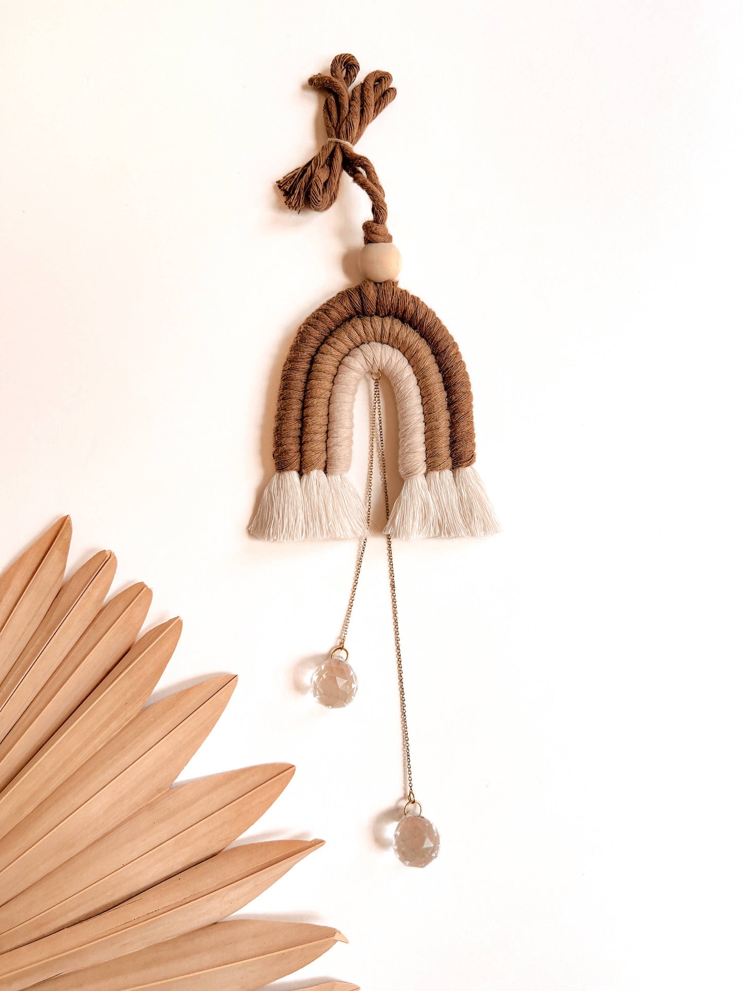 Macrame Suncatcher Rainbow | Window Hanging Light Catcher