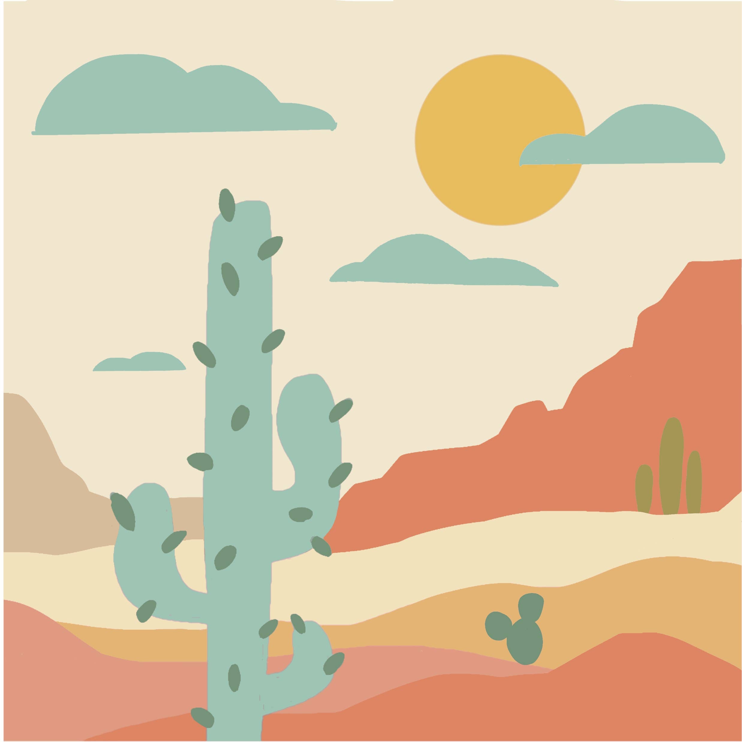 Zen Desert Meditative Art Paint by Number Kit + Easel