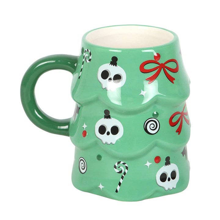Merry Creepmas Gothic Christmas Tree Mug