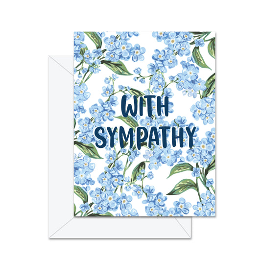 With Sympathy (Forget Me Not) - Greeting Card