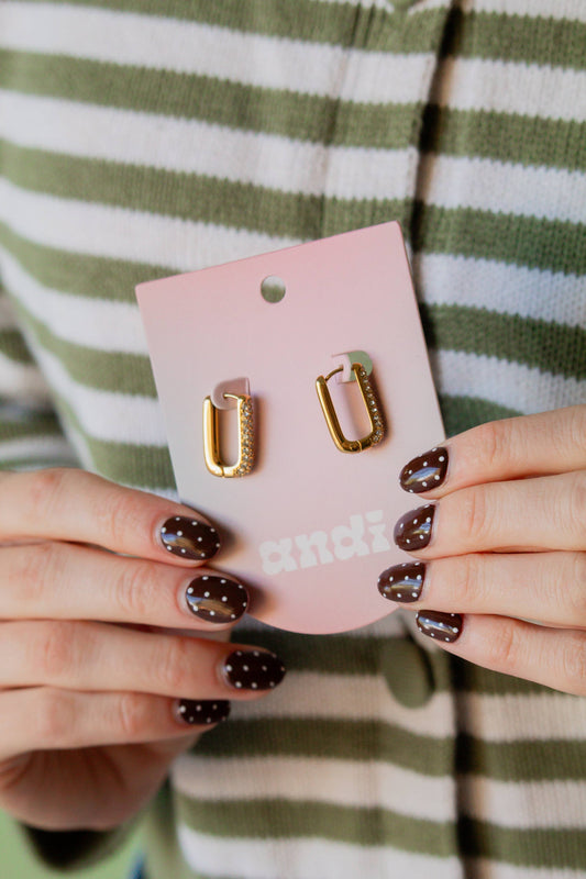 Big Crystal Link Hoops