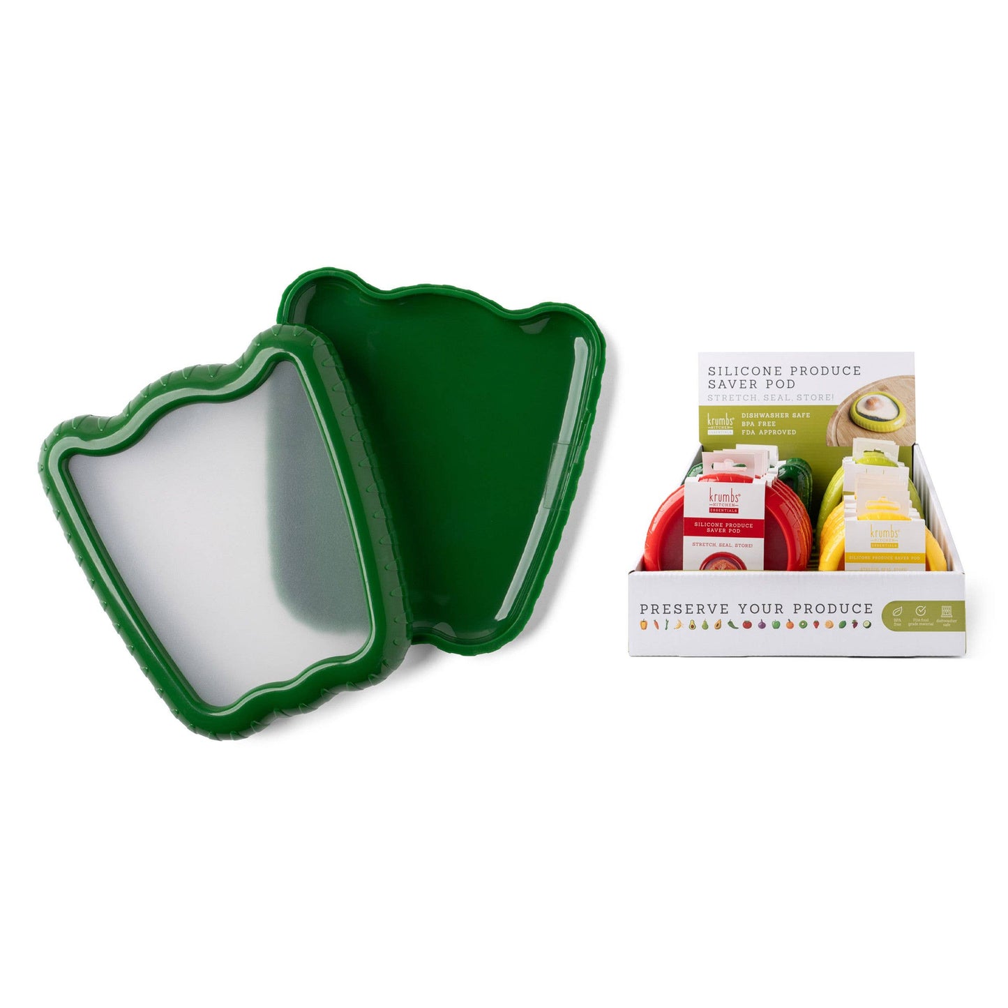 Krumbs Kitchen Silicone Produce Saver Pods Assortment