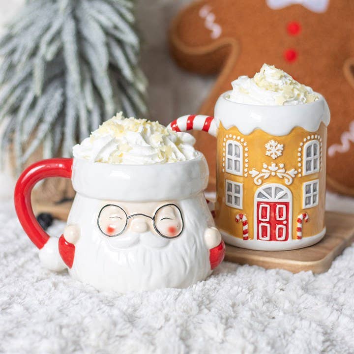Santa Claus Shaped Christmas Mug