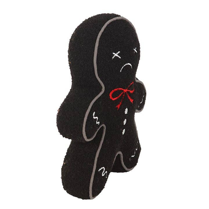 Spooky Gingerbread Man Gothic Christmas Cushion