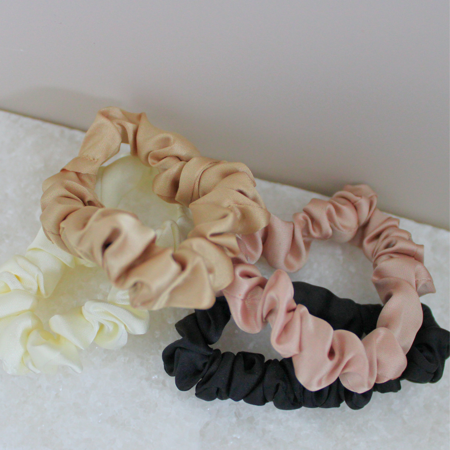 Mini Satin Sleep Scrunchies - 4 Pack