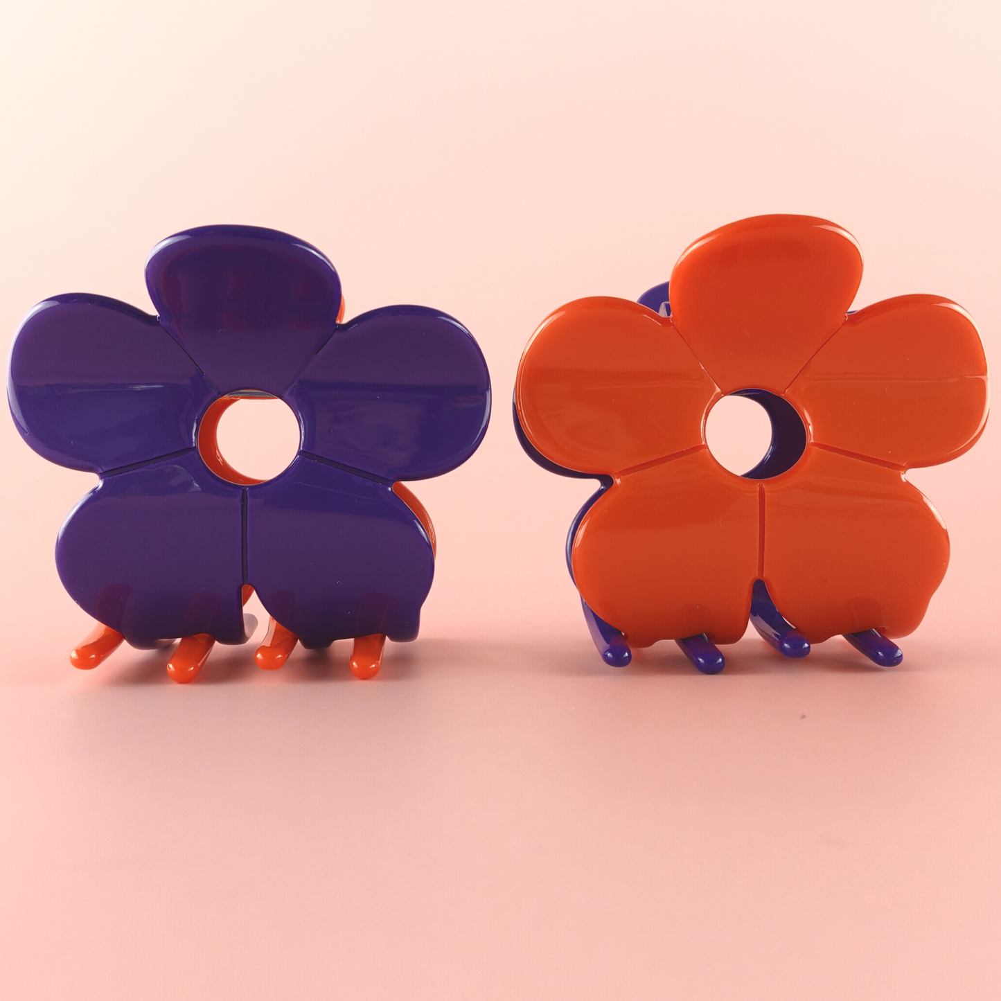 Hanami Cellulose Acetate Flower Hair Claw Clips