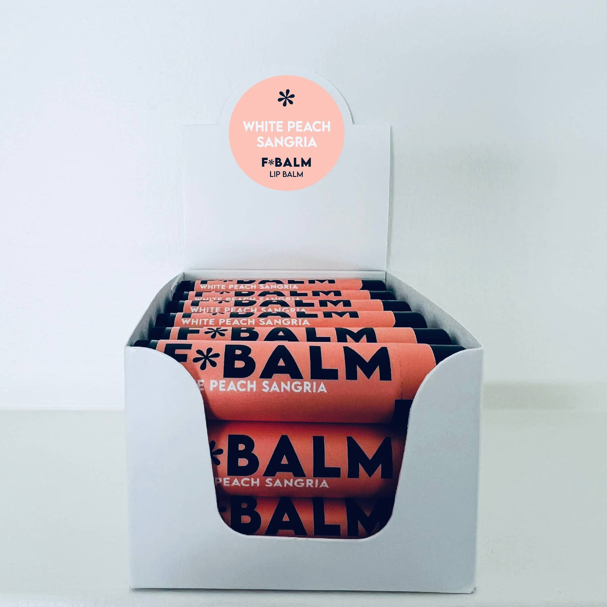 18-CASE PACK White Peach Sangria Flavoured Lip Balm