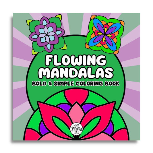 Flowing Mandalas Bold & Simple Coloring Book