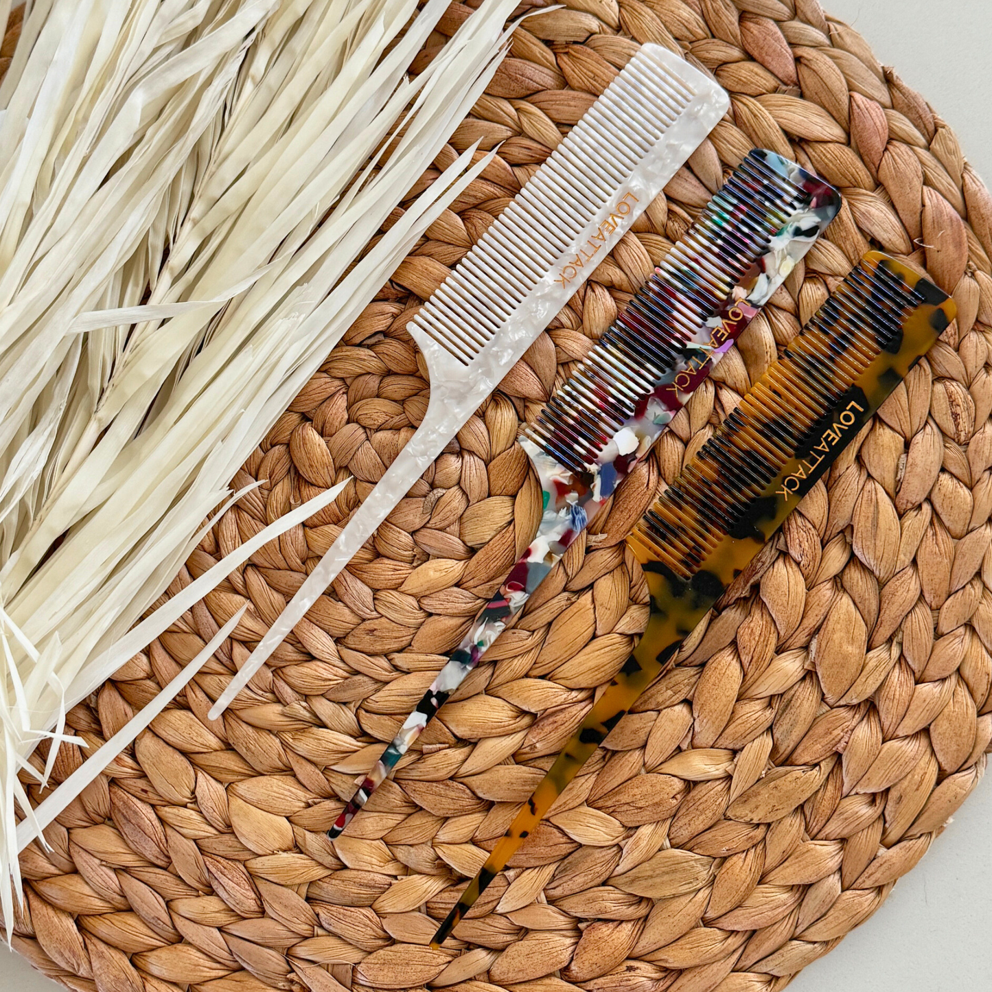 Cellulose Acetate Tail Hair Combs